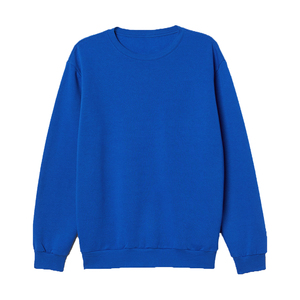 เสื้อสเวตเชิ้ตผู้หญิงแบบคอกลม สีน้ำเงิน ผลิตจากผ้าฟลีซที่เป็นมิตรต่อสิ่งแวดล้อม ระบายอากาศได้ดี กันลม ผลิตจากโพลีเอสเตอร์/คอตตอน 340 กรัม เหมาะสำหรับฤดูหนาว แขนยาว ผ้าถักเนื้อแน่น - Product Image 1