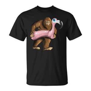 Maillot de bain et t-shirt Bigfoot Flamingo pour le plaisir de la baignade et les cours de natation – Produit promotionnel - Product Image 1
