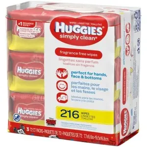 Toallitas húmedas Huggies Simply Clean para bebés, 6 paquetes de repuesto, 1008 unidades, sin perfume, orgánicas, paquete 1 - Product Image 6
