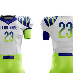 Maillot de football américain respirant et à séchage rapide de haute qualité, grande taille, manches courtes, design brodé personnalisé, 100% coton - Product Image 3