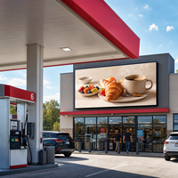Mur vidéo LED fixe IP65 P10 pour stations-service, média promotionnel, solution de projet commercial directe usine, écran LED extérieur