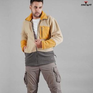 Prix de gros Veste polaire formelle de printemps pour hommes avec logo à l'avant, de couleur unie et personnalisée, à vendre - Product Image 3