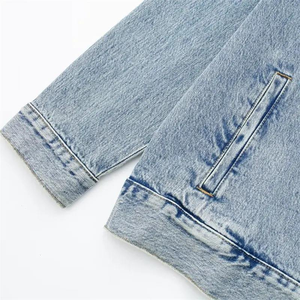 2025 hommes coupe ajustée Viscose Denim veste Logo personnalisé Style Vintage OEM ODM vente en gros prix d'usine décontracté hiver respirant - Product Image 6
