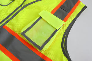 Gilet pour hommes haute visibilité Veste d'avertissement de sécurité extérieure avec un confort maximal Gilet réfléchissant haute visibilité pour la circulation - Product Image 3