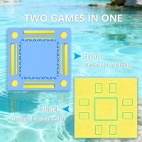 Table de mahjong flottante pour piscine, ensemble de mahjong, tuiles de mahjong flottantes, table de dominos, table de cartes flottante pour piscine