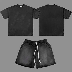 Pantalones cortos descoloridos estampados con lavado ácido de cintura alta Unisex ropa de calle personalizable para hombre Deporte Casual borla patrón sólido pantalones cortos personalizados - Product Image 3