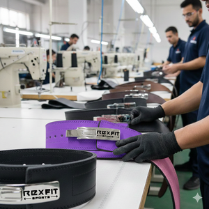 Ceinture de soutien pour la musculation et l'haltérophilie Rexfit Sports en cuir, à libération rapide, pour la salle de sport et l'haltérophilie - Product Image 3