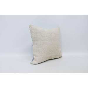 Oreiller Patchwork Kantha en laine beige 18x18 pouces Technique tissée de conception carrée vintage de luxe pour la literie canapé Portable Noël - Product Image 3