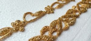 Custom Made Beaded Hand Embroidered Cut Work Laces Ideal for Use As Borders and <b>Trims</b> on Clothing - Product Image 4