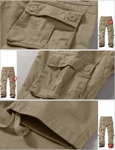 Men's Lightweight High Cotton Canvas Ripstop <b>Cargo</b> <b>Work</b> <b>Pants</b>-Big Tall Construction Utility Safety Embroidered High Drawstring - Product Image 3