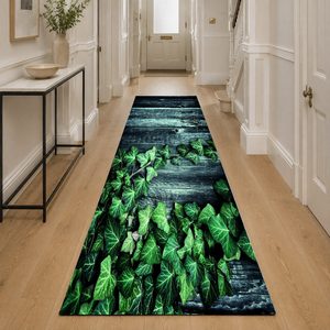 Tapis de salon en chenille antidérapant, imprimé numériquement, motif géométrique contemporain vert sauge, lavable en machine, vente en gros RUGS DEPOT LXDP-0796 - Product Image 5
