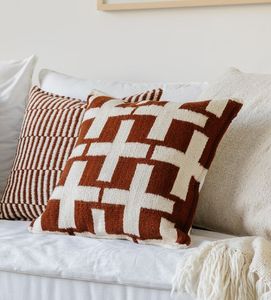 Funda de cojín de lana personalizada para exteriores Bohemia moderna, superventas, almohada decorativa tejida a mano única, patrón Vintage ITHL - Product Image 1