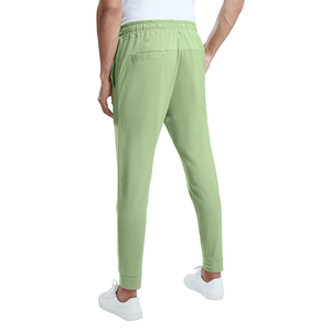 Venta caliente pantalones casuales de los hombres de moda cómodo patrón recto ligero bordado cintura elástica efecto lavado - Product Image 6