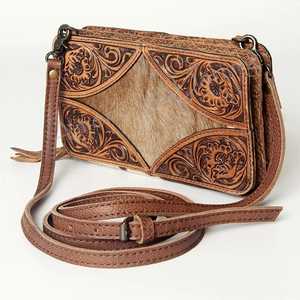 กระเป๋าคลัทช์หนังแท้สไตล์ตะวันตกมาใหม่มีซิปปิดแบบวินเทจพู่มือสลิงออกแบบเครื่องมือพร้อมสต็อกสำหรับเด็กผู้หญิง - Product Image 1