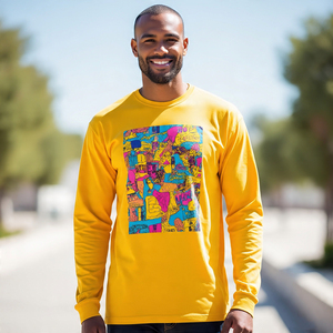 เสื้อยืดแขนยาวสำหรับผู้ชายเสื้อยืดพิมพ์ลายคอกลมสำหรับฤดูร้อน - Product Image 3