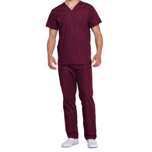 2025 hôpital utilisation gommage ensembles uniformes d'allaitement pour hommes en gros logo personnalisé uniforme de gommage médical avec poches - Product Image 1