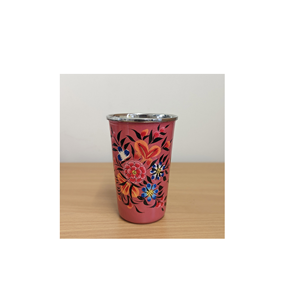 Vaso de Cerveza de Acero con Diseño Mordent y Estampado Esmaltado, Utensilio de Cocina de Acero Inoxidable, el Mejor Vaso para Agua, de Alta Calidad al Mejor Precio - Product Image 1