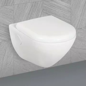 Europe hôtel de luxe couleur blanche économie d'eau placard en céramique norme européenne WC caché sans rebord toilette murale - Product Image 4