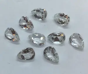 Pear Cut Natural Topázio Branco 3x4mm Para 15X20mm Facetado Solto Precioso Natural Gemstone para Fazer todos os tipos De Jóias Elegantes