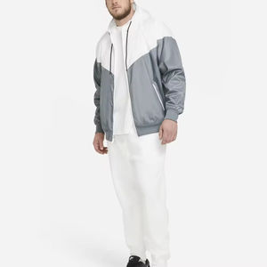 Chaqueta Cortavientos de Lona para Hombre, Cuello Alto, Estilo Moderno, Versátil, Ligera, Impermeable, Cómoda, Duradera, Estilo Urbano - Product Image 3