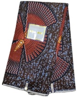 Tela africana de lona encerada con estampado Dobby dorado, transpirable y ecológica, de cera auténtica etíope OEM, para niñas y niños.