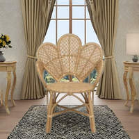 Fauteuil capitonné moderne Rose avec pieds en bois - Chaise de loisirs durable pour chambre, salle à manger, salon, appartement, hôtel et école
