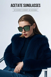 Nouvelles Lunettes de Soleil Polarisées Cat-Eye Surdimensionnées à Monture Complète 2025 – Tendance, Colorées, en Acétate, Protection UV 400 %, Unisexe, Vente en Gros - Product Image 4
