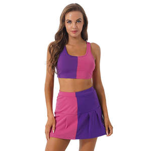 Vente en gros de robes sans manches personnalisées pour adultes, jupe de pom-pom girl, nouveau style, vêtements de sport, uniforme de cheerleading, 100% polyester, impression numérique - Product Image 1