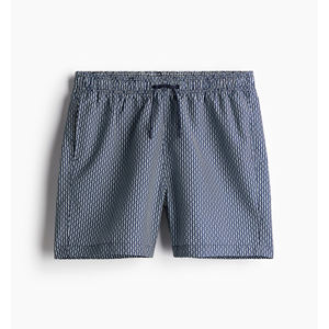 Short de Bain Homme Style Hip Hop Motif Solide Cordon Élastique Personnalisé 100% Coton Polyester Sublimation Couleur Bleue - Product Image 1