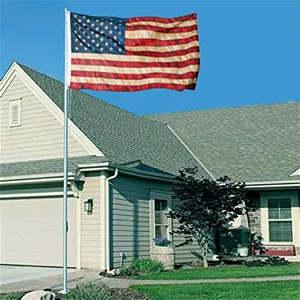 Paquete de 2 Banderas Americanas de 3x5 pies con Acabado Envejecido, Color Té, para Exteriores, con Ojales de Latón, Accesorios de Exhibición - Product Image 1