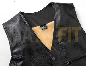 Gilet de moto en cuir respirant d'hiver de couleur personnalisée MAXFIT ENTERPRISES Gilet de mode classique Service OEM pour moto - Product Image 4