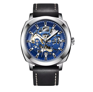 Classic Men's Mechanical <b>Watch</b> with Round Dial and Metal Strap - Product Image 6