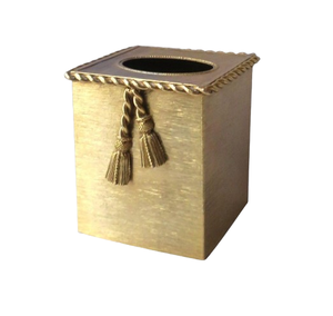 Boîte à mouchoirs en acier inoxydable finition dorée nouveauté porte-mouchoirs de table décoratif vaisselle élégante pour le dîner - Product Image 1