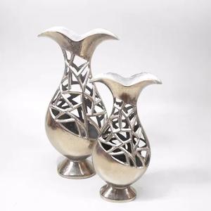 Vase à fleurs en métal gaufré au Design Unique au meilleur prix meilleure qualité poli avec Pot de Vase décoratif plaqué argent - Product Image 2