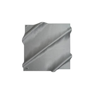 Grey Silk Crepe Satin Plain <b>Square</b> <b>Scarf</b> - Product Image 1