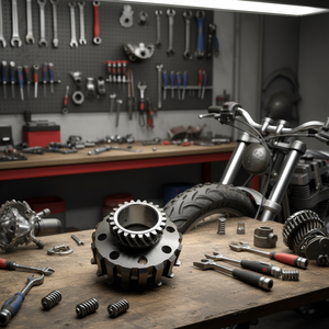 เฟือง Z24 พร้อมสปริง 8-12 ตัว ฟันแบบเฮลิคอล สำหรับระบบส่งกำลังรถจักรยานยนต์ - Product Image 3