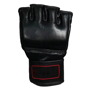 Guantes de Entrenamiento de Medio Dedo de Cuero con Soporte de Velcro para la Muñeca para Artes Marciales para Adultos - Product Image 4