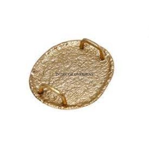 Dernier modèle arrivée Plateau de service au look attrayant en métal de qualité supérieure de créateur unique avec poignées plaquées or d'Inde - Product Image 5