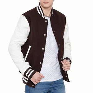 Hot Selling Fashion Woolen <b>Stand</b> Collar Winter Varsity Jacket Custom Color Logo Men Made in Pakistan OEM Serviced - Product Image 4