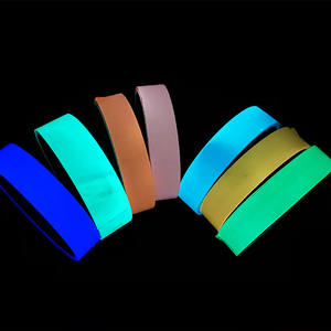 HONGFU Cinta de PET luminosa fluorescente acrílica de un solo lado que brilla en la oscuridad Etiqueta adhesiva impermeable autoadhesiva duradera - Product Image 1