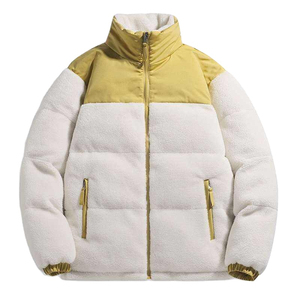 <b>Men's</b> Heavy Winter Puffer Jacket Bubble Jacket Hooded Stand Collar High Quality Fabric Custom Logo Embroidery Reversible Design - Product Image 1