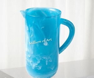 เหยือกน้ำเรซินแบบเดี่ยวพร้อมที่จับภาชนะใส่เครื่องดื่มดีไซน์อินเดียสไตล์ใหม่ทำด้วยมือ - Product Image 5