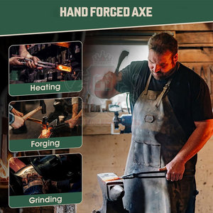 Ergonomic Handle Industrial Heavy Duty Bushcraft Hatchet Full Tang Design for Chopping Wood Splitting Outdoor <b>Camping</b> Hunting - Product Image 2