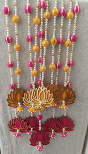 ดอกบัวแขวนผนังพระพิฆเนศ Ji วัดตกแต่งRakshbandhanพรรคตกแต่งNavratriตกแต่งดอกไม้พวงมาลัยงานแต่งงานฉากหลัง - Product Image 3