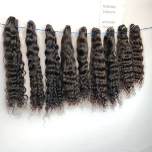 Wholesale 100% Indian Virgin Human <b>Hair</b> Extensions Cuticle Aligned Loose Deep Wave <b>Curly</b> Bundles Black Raw Unprocessed for Women - Product Image 6