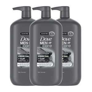 Dove Men+Care Gel de Baño Purificante para Cuerpo y Rostro, Paquete de 3, Arcilla de Carbón con Tecnología Micromoisture Nutritiva de 24 Horas, 30 oz - Product Image 6
