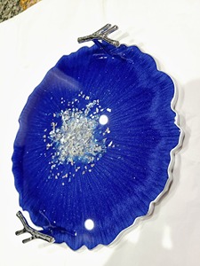 Bandeja de Resina con Diseño Floral Personalizable de Alta Calidad Premium, Hecha a Mano, Decoración para el Hogar, Organizador, Logotipo Personalizado, Joyería - Product Image 2