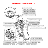 Ensemble de préhension d'outils Brother S500 14T, Pièces de rechange pour perceuse-taraudeuse à magazine ATC Brother S500 14T