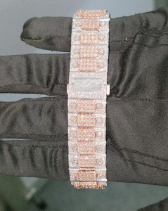 นาฬิกาข้อมือผู้ชายหรูหรา สไตล์แฟชั่น สี่เหลี่ยมจัตุรัส ตัวเรือนสแตนเลส ประดับเพชรโมอิสซาไนต์ VVS ระบบควอตซ์ กลไก MIYOTA หน้าปัดกระจก 40 มม. เครื่องประดับชั้นดี - Product Image 3