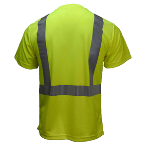 Wholesale <b>hi</b>-<b>vis</b> Custom Made 100% Polyester Workwear Construction Safety Reflective 2 tone moisture wicking <b>T</b>-<b>Shirt</b> for mens - Product Image 3